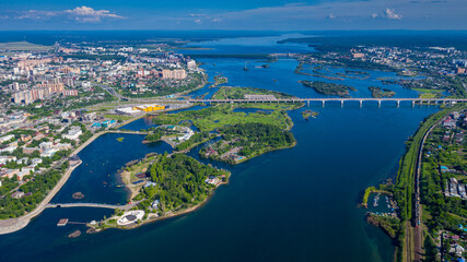 Fototapeta premium irkutsk city view panorama angara