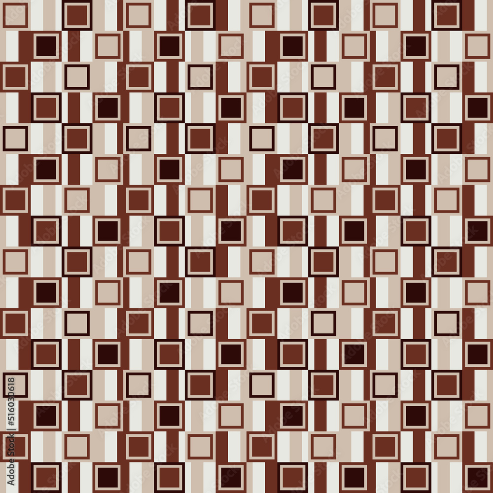 Poster coffee squares vector. seamless stylish pattern of coffee squares.