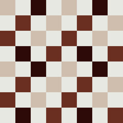 Chessboard from coffee cells. Vector simple and seamless board.