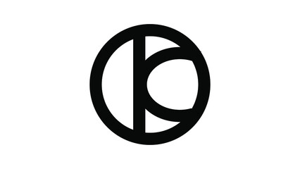 K logo in black and white vector symbol illustration