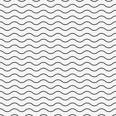 Wavy stripes. Seamless vector pattern for interior. Simple lines are wavy.