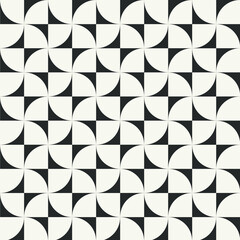 Seamless abstract quarter circles pattern vector background