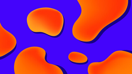 Abstract fluid dynamic orange vector background