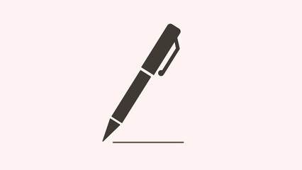 Minimalist pen icon vector illustration