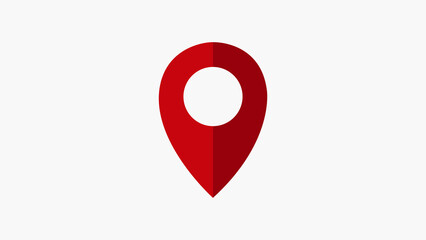 Minimalist pin location vector icon illustration