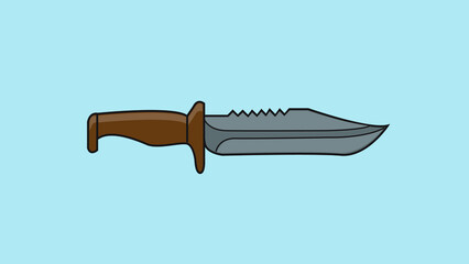 Army knife weapon vector illustration - obrazy, fototapety, plakaty
