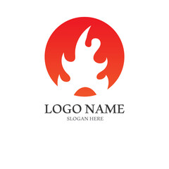 blazing fire, embers, fireball logo and symbol vector image. with template illustration editing.