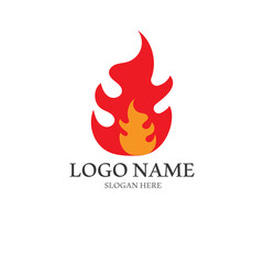 blazing fire, embers, fireball logo and symbol vector image. with template illustration editing.