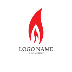 blazing fire, embers, fireball logo and symbol vector image. with template illustration editing.