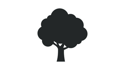 Tree icon. Forest vector symbol. Flat web sign on white background