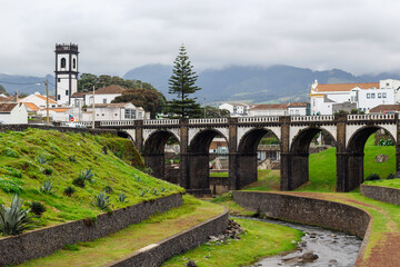 Ribeira grande bridge, Sao Miguel, Azores islands, Portugal