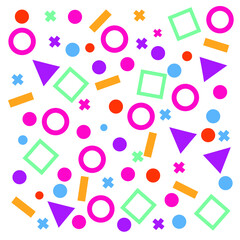 Abstract geometric shape pattern with colorful background