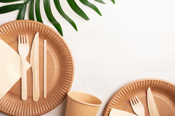 biodegradable takeaway tableware,eco cutlery and plates,zero waste,environmental protection