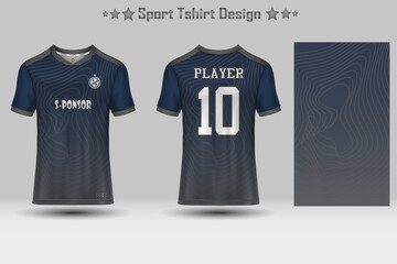 Football sport jersey mockup abstract geometric pattern t-shirt design © Ibnu
