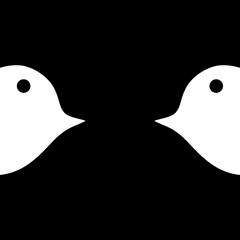 illustration of a black duck birds