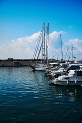 yachts in the harbor