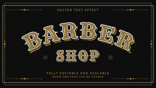 Barbershop Vintage Text Effect