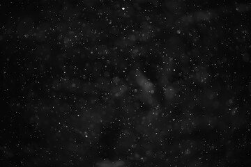 Fototapeta na wymiar snow black background abstract texture, snowflakes falling in the sky overlay