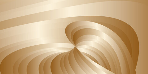 Gradient waves with silk gold glitter. Abstract cover design, banner, background
