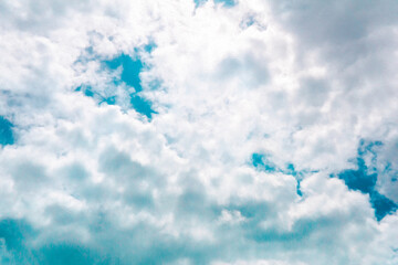 Oil painting blue and white pastel for background.