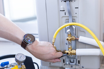 エアコン真空引きの時間計測