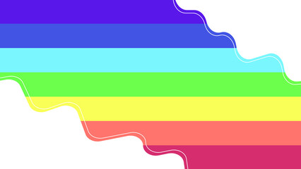 abstract minimal rainbow line frame background illustration, perfect for wallpaper, backdrop, postcard, background for your design