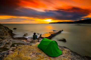 Sea Stones, Rocky Sea, fantastic cliffs beautiful background. Kefken Pink Rocks (Pembe Kayalar)....