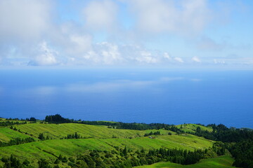 Atlantic ocean view from Sao Miguel, Azores islands, Portugal