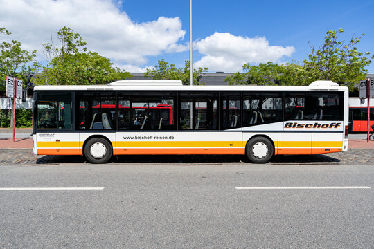 SCHLESWIG, GERMANY - JUNE 15, 2022: Bischoff Reisen bus