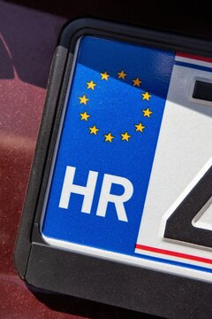 country identifier of EU car registration plate: Croatia