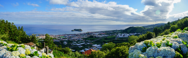 Vila Franca do Campo panoramic view, Sao Miguel, Azores islands, Portugal