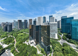 Obraz premium hangzhou city skyline