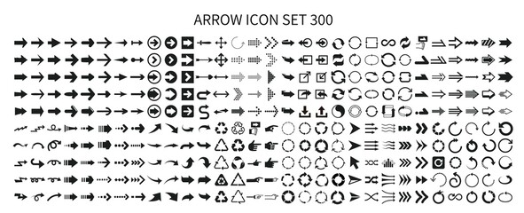 Obraz na płótnie Canvas Arrow sets of various shapes