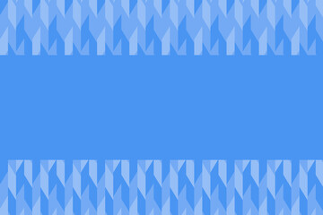 Blue background with irregular geometric patterns and copy space.