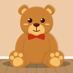Obraz na płótnie Canvas Background teddy bear toys vector illustration