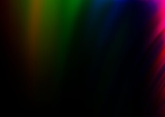 Dark Multicolor, Rainbow vector template with lines, ovals.