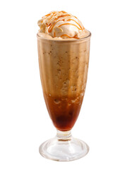 Chocolate cocktail drink with vanilla ice cream