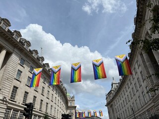 Rainbow flag in London, England