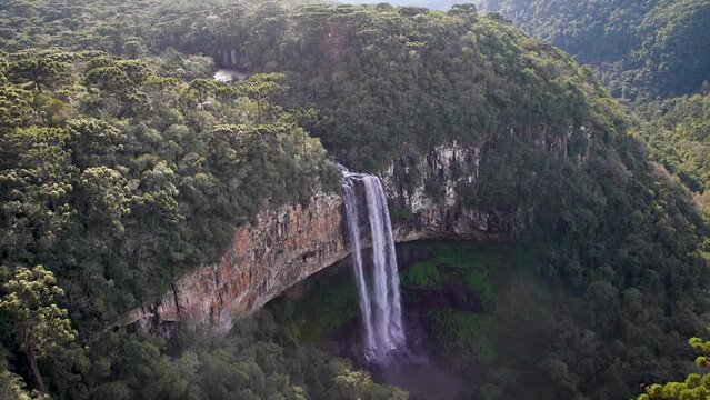 Water Fall in the Brazilian mountains and rainforest.