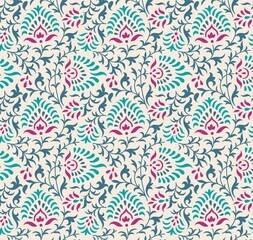 Colorful paisley floral pattern, textile , Rajasthan, royal India	