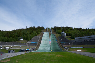 Lillehammer, olympia park june 2022 - obrazy, fototapety, plakaty
