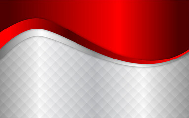 Red and White Background With Ribbon