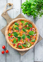pizza wegetariańska - obrazy, fototapety, plakaty