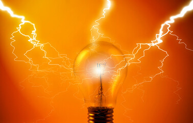 Light-bulb with lightning