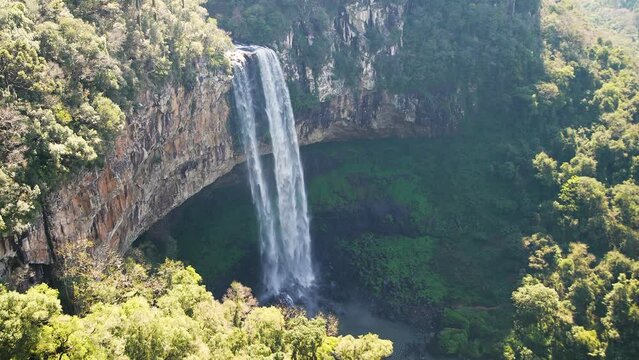 Water Fall in the Brazilian mountains and rainforest.