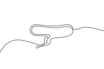 Obraz premium Speech bubble continuous line drawing. Black isolated linear template. Comic Doodle concept design art. Outline simple border for social media, web sites, dialog chat. Vector illustration.