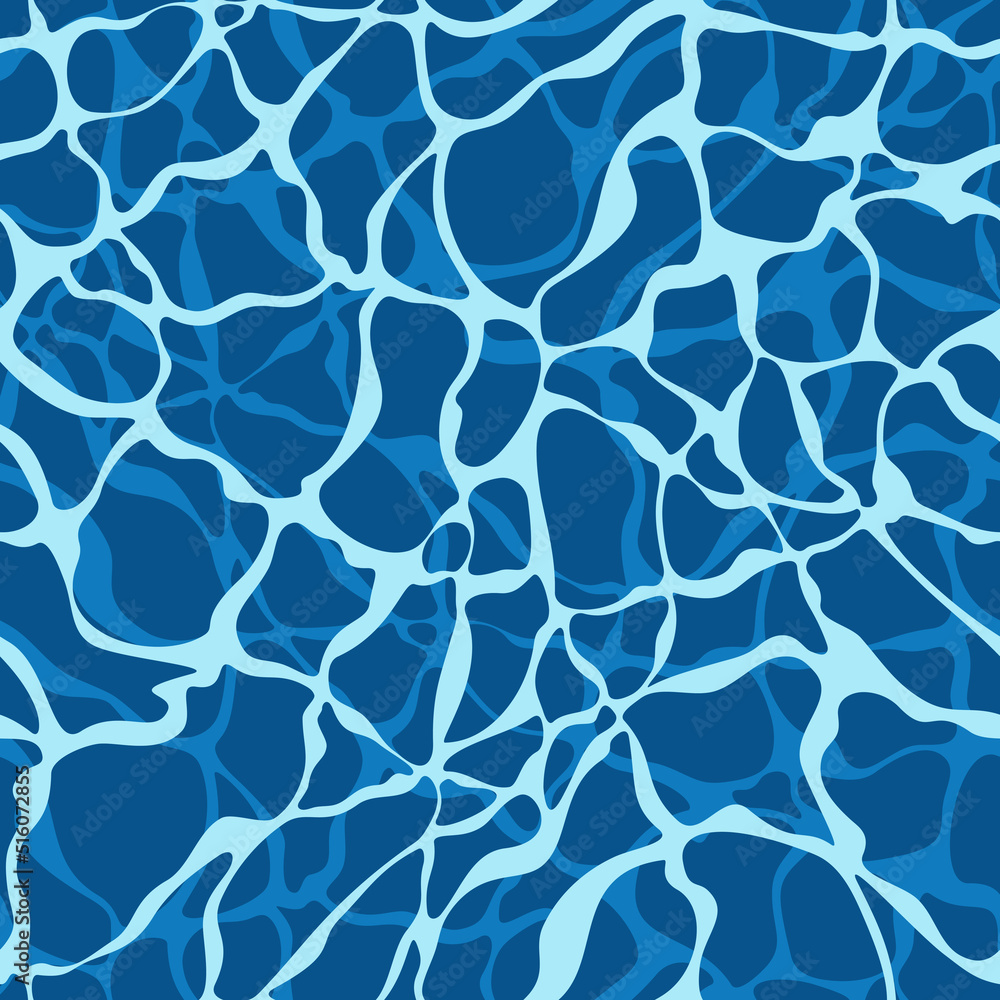 Poster seamless pattern with texture of water, ice at the bottom of the sea, pool. colored vector backgroun