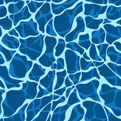 Seamless pattern with texture of water, ice at the bottom of the sea, pool. Colored vector background.