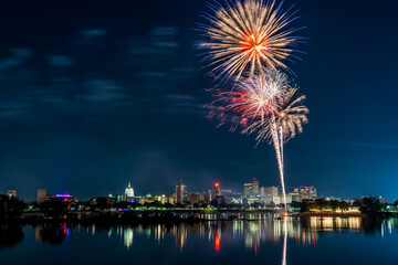 Fireworks over the City of Harrisburg