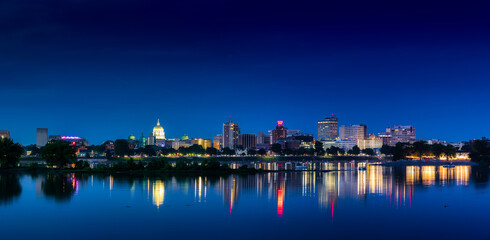 Harrisburg City  Lights at Night